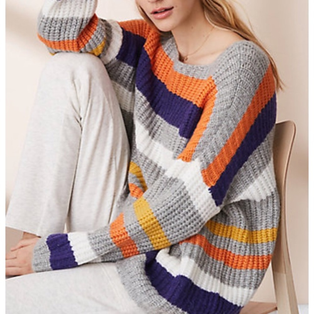 Loft / Lou & Grey colorblock soft sweater
